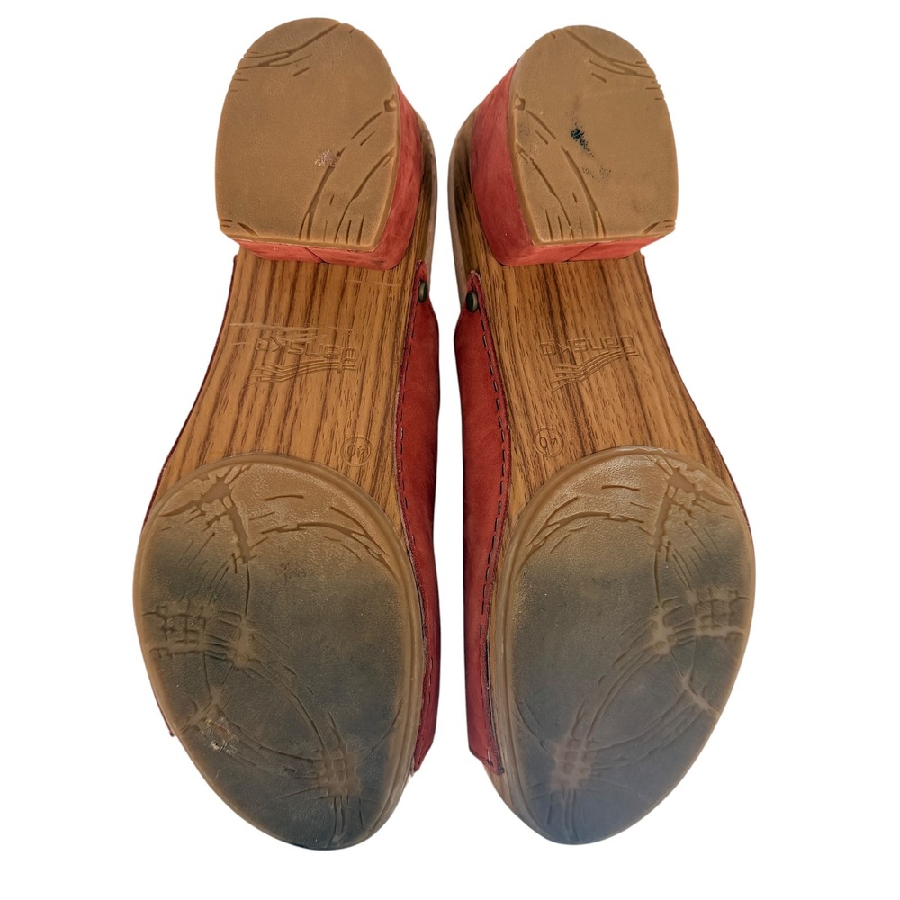 Dansko Maci Burnt Orange Leather Slide Sandal Women Size 40 9.5 Comfort Slip On - Picture 9 of 10